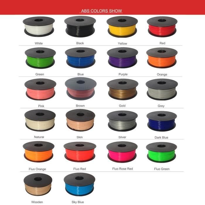 FIL POUR IMPRIMANTE 3D 4x 250g Triple Color Filament PLA 1.75 Tricolore de  Coextrusion pour Imprimante 3D Stylo 3D, 4 bobines de - Cdiscount  Informatique