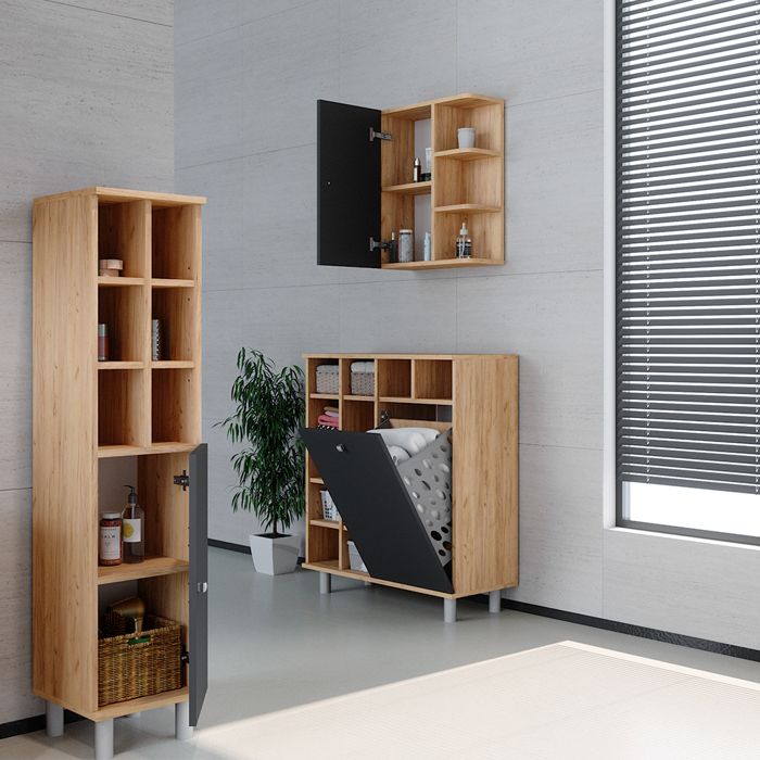 Vicco Meuble de salle de bain Fynn, 47,2 x 59,2 cm, Chêne rustique