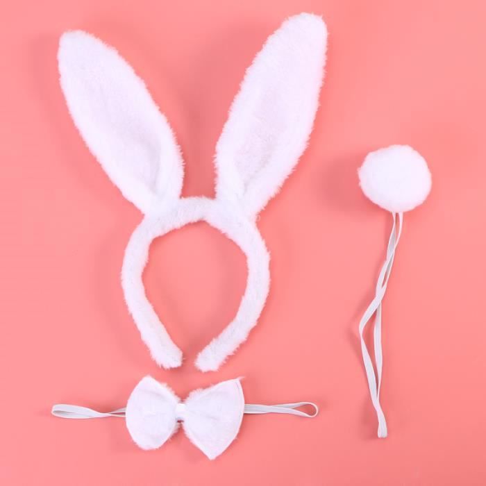 Lot De 2 Queues De Lapin En Peluche – Accessoire Costume Noir, Épingle De Fixation, Pompon Doux, Idéal Cosplay Et Pâques