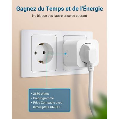 Kit 4 Prises Télécommandées Programmables – Portée 30 M – 16A/3680W – Télécommande Pré-appariée – Économie D'Énergie - 5
