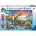 Puzzle Animaux - Ravensburger - Au temps des dinosaures - 100-200 pièces - Vert - Garçon-0
