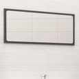Nouveauté!Miroir Décoratif - Miroir Attrayante salon de salle de bain Gris brillant 80x1,5x37 cm Aggloméré979-0