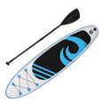 ESTINK Planche à pagaie Planche de surf gonflable professionnelle Stand Up Paddle Board PVC antidérapant Foot Pad(Bleu clair )-0