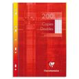 Lot De 2 Paquets Copies Doubles Perforées Clairefontaine - A4 90g - 400 Pages Grands Carreaux - Fabriqué En France