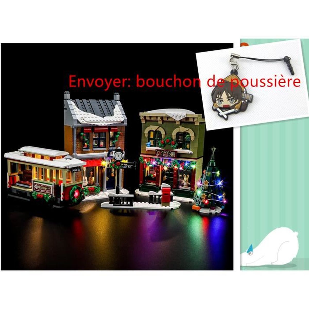 Kit d�???�clairage ?� LED pour Lego Icons La Grande Rue d?�cor?�e pour Les f??tes - Compatible with 