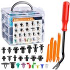 LAIQIANKUA 725pcs Rivet Clips Plastique,Clips Voiture Plastique Universel,Rivet Plastique Fixation Avec Boîte de Rangement Outil Démontage