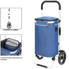Cruiser Allround - Chariot de courses pliable 41 ltr avec compartiment isotherme - Sac de courses amovible Imperméable - Bleu