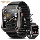 KIQULOV Montre Connectée Homme Militaire avec Appel Bluetooth 1,9'' HD AMOLED 450mAh Batterie 123 Sports Sommeil SpO2 Étanche 5ATM