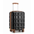 Kono Valise Cabine Rigide ABS Bagages a Cabine avec 4 roulettes 54x34x22cm Léger Valise de Voyage 39L avec Serrure TSA, Noir/Brun