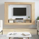 vidaXL Meuble TV chêne sonoma 152x22x113 cm bois d'ingénierie 833724