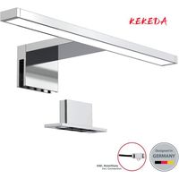 Applique miroir de salle de bain - KEKEDA - Chrome blanc L 30 cm - LED intégrée 5W - Blanc neutre