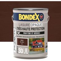 Lasure opaque Très haute protection - Brun RAL 8011 satin - BONDEX - 5 L