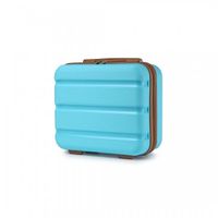 Kono Portable Vanity Case Rigide ABS Léger 33x15x31cm Trousse de Toilette pour Voyage, R-bleu