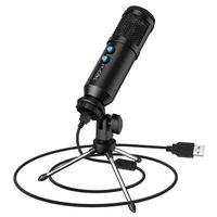 Microphone USB à Cardioïde Condensateur pour PC Micro avec Trépied pour Enregistrement Vocal et Musical, Podcasting, Streaming,