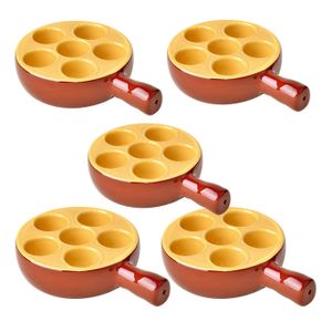 Lot De 5 Plats à Escargots En Aluminium - 12 Trous Chacun, Pour Repas Traditionnel Ou Apéro
