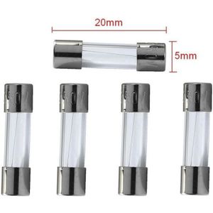 10 Pcs Coup rapide Type Fusibles en verre Tube 5x20mm 250V 2Amp R SODIAL 