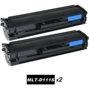 TONER 2 Pack Compatible Samsung MLT-D111S Noir Laser Car