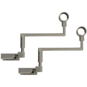 Supports De Tringle à Rideaux Doubles - Lot De 6 En Nickel Satiné, Robustes Et Faciles à Installer