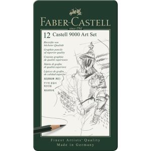 CRAYON GRAPHITE FABER-CASTELL 12 Crayons Graphite Castell 9000 Art