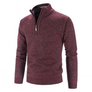 PULL Pull Homme,Pull Homme Manche Longue Encolure Zippé