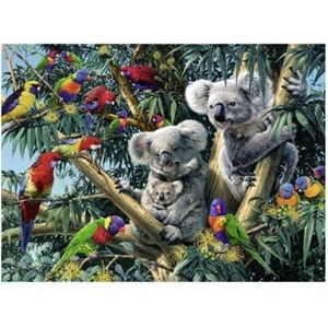PUZZLE Puzzle Famille de Koalas Et Perroquets Dans L Arbr