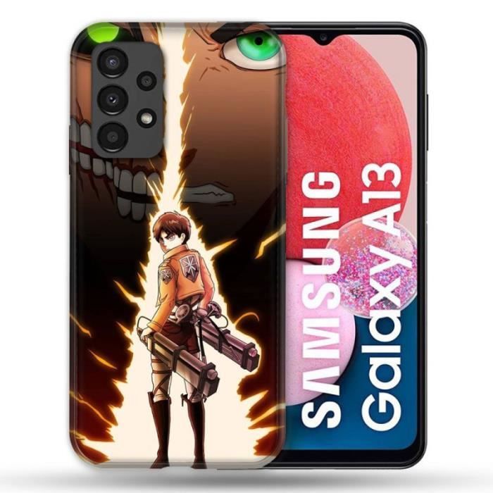 Coque Pour Samsung Galaxy A13 Manga Attaque Titans Eren Eclair taille  unique - Cdiscount Téléphonie
