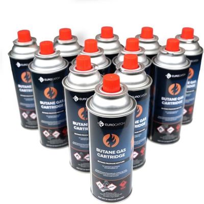 Pack De 6 Cartouches De Gaz Butane Alpentech 190g - Percables Avec Sécurité Stop-gaz