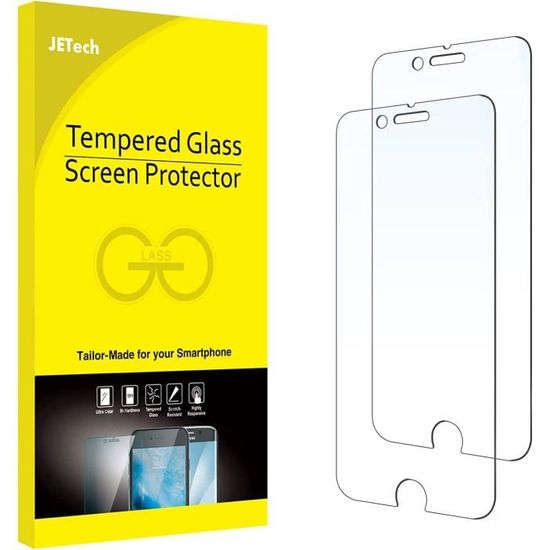 Protection écran En Verre Trempé Pour IPhone (modèles 6 à 14, Pro, Max) - Dureté 9H, Anti-reflets - Transparent - Neuf