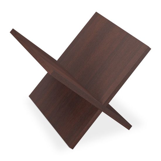 Relaxdays Porte-Magazines En Bois De Noyer - Support Revues Élégant 38.5 X 26.5 X 40 Cm - Rangement Journal Salon Ou Salle D'Attente