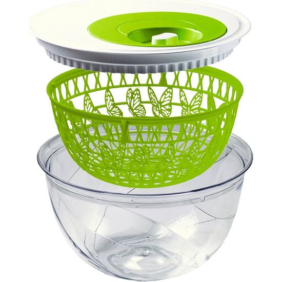 Essoreuse à Salade Snips Madame Butterfly 4L - Lave Et Essore, Made In Italy