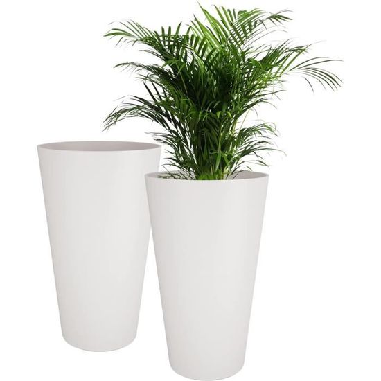 Pots De Jardin 36cm Lot De 4 Grands Pots De Fleurs En Mtal Galvanis -  Hauteur 36 Cm, Avec Poigne Et Trous De Drainage - Pour Intrieur Et Extrieur  Pots Mtal Trous Drainage