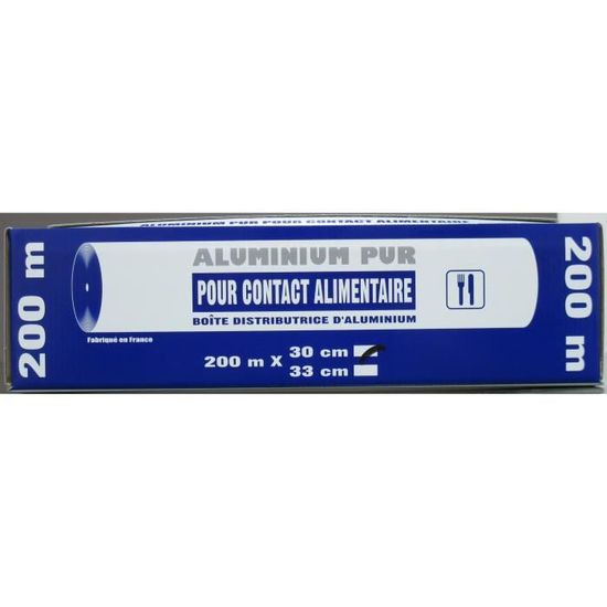 Rouleau Papier Aluminium 30cm X 200m - Boîte Distributrice