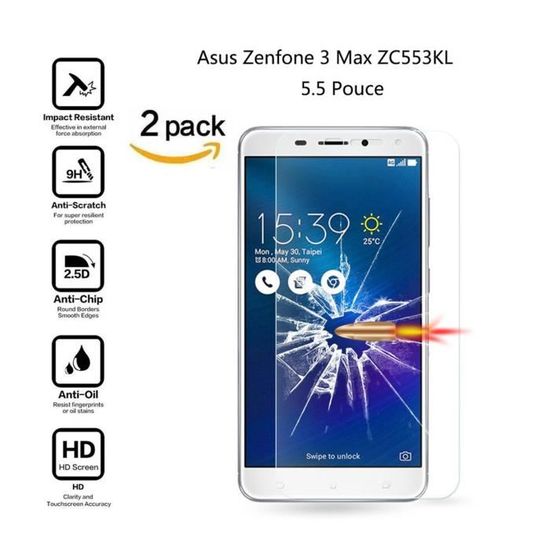 Film de protection vitre verre trempe transparent pour Asus Zenfone Selfie ZD551KL