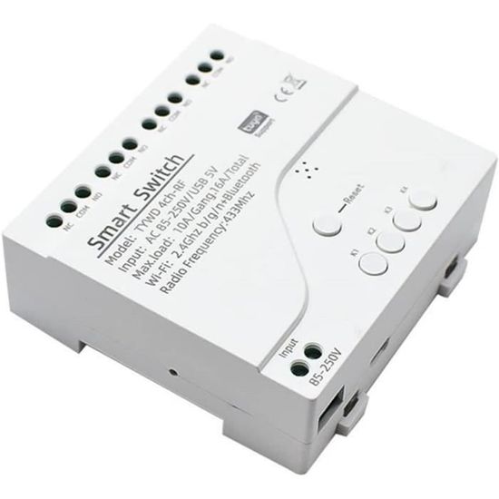 Interrupteur D'éclairage AC85-265V, Télécommande Sans Fil, Aucun Câblage Requis, Un Interrupteur Deux Controleurs 96190056