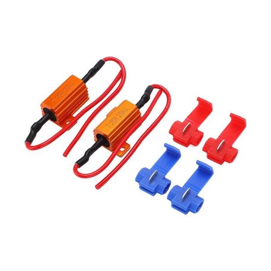 Lot De 2 Résistances De Charge LED 50W 8 Ohm - Décodeur Anti-scintillement Pour Phares LED H7 - Plug & Play, étanche - 3