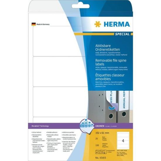 HERMA Etiquette universelle SPECIAL, diamètre: 60 mm, blanc