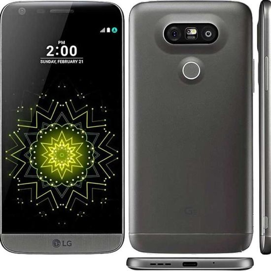 Smartphone LG G5 4G 32Go titan UE - 4Go RAM - 5,3 po - Android 6.0 - Double SIM - Gris
