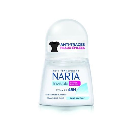 Déodorant Femme Narta Bille Invisible - Efficacité 48h - Format 50 Ml - Lot De 2 Flacons Neufs