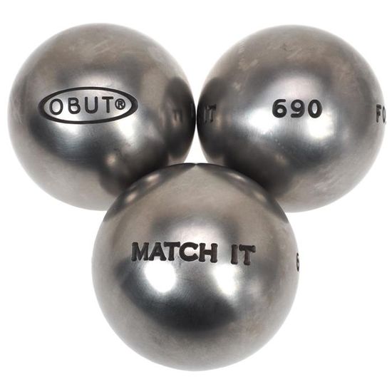 Boules De Petanque Match It Inox 71mm Obut 700g Cdiscount Sport