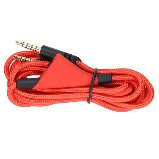 Câble Audio Remplacement Pour Casque G233, G433 - 3,5 Mm Avec Micro Et Contrôle Volume - Longueur 2 M