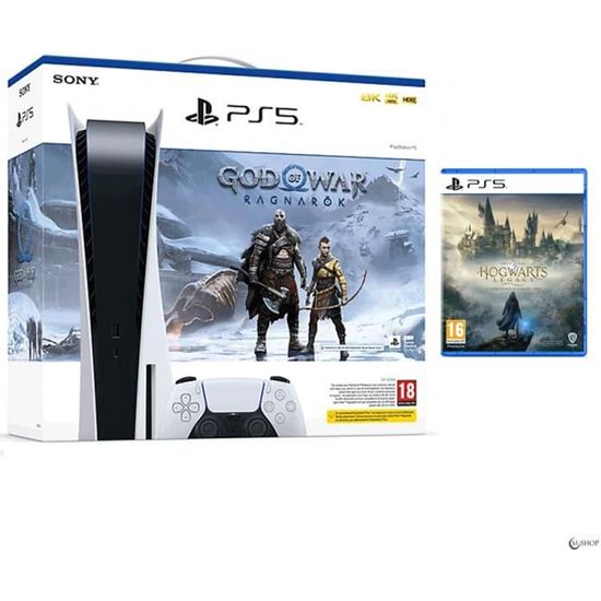 Pack console PlayStation 5 God of War Ragnarok + Hogwarts Legacy : L'Héritage de Poudlard PS5