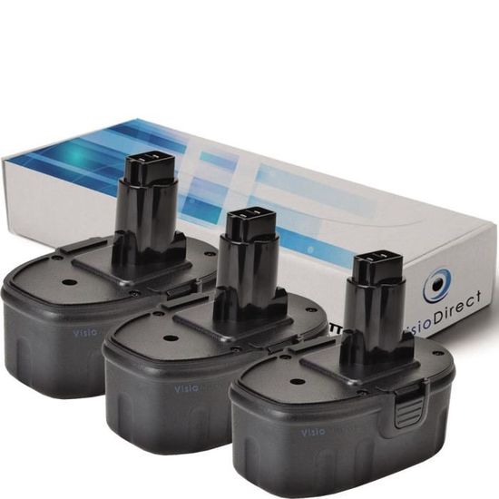 Lot de 3 batteries type DE9096 pour DEWALT 18V 3000mAh