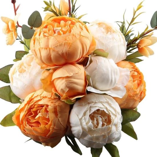 Faux Flowersvintagepeony Fleurs En Soie Bouquet De Mariage