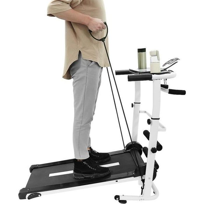 Tapis roulant pliant mécanique domestique Tapis de Course Marche Courir avec écran LED,Charge maximale 100 kg
