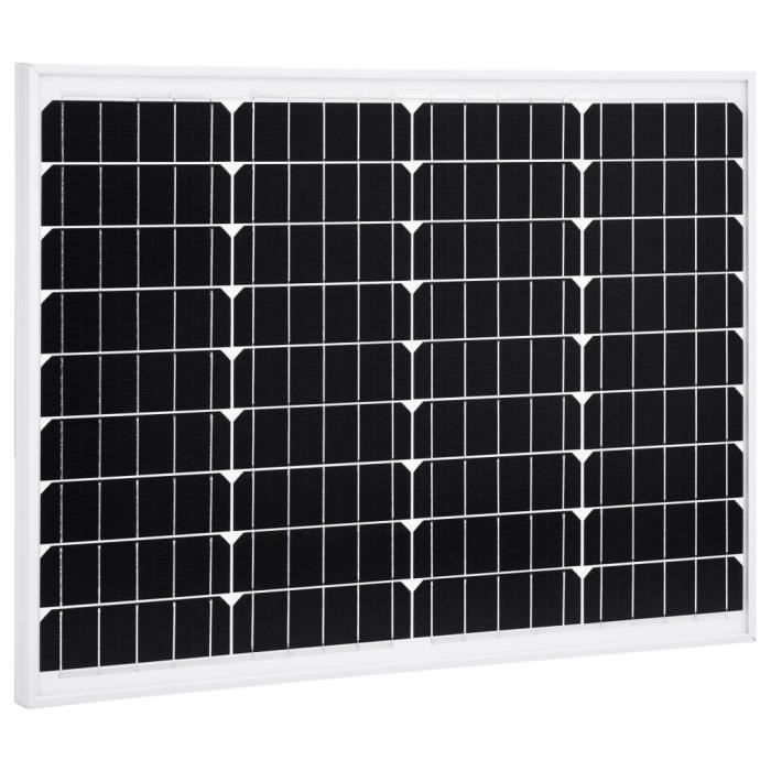 JINGY Panneau solaire 50 W Aluminium et verre de sécurité