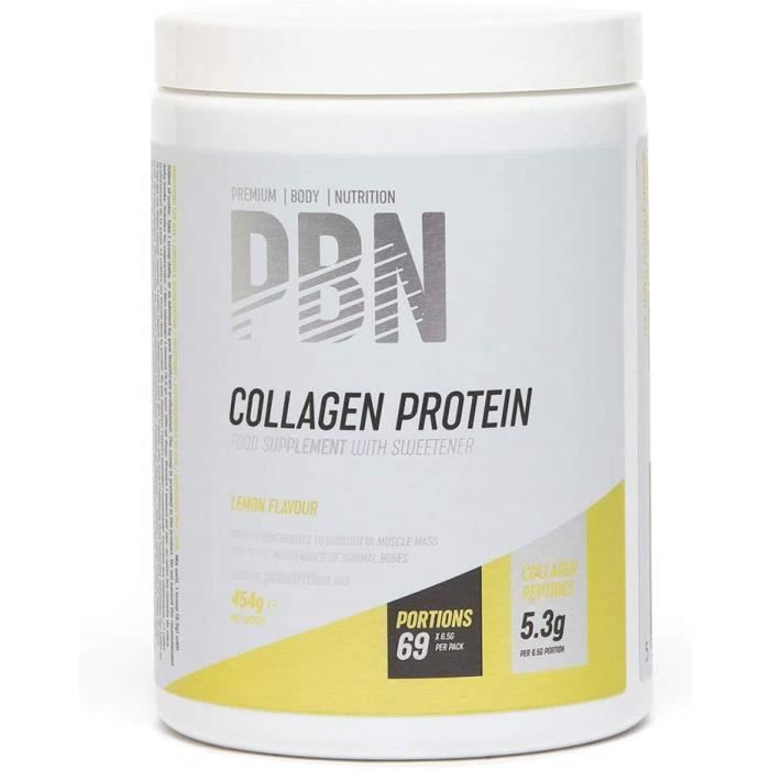 Vitamines, minéraux et compléments PBN Collagen Protein Lemon 454g Jar 772010