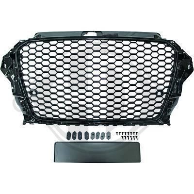1033241 , Grille de calandre noir RS3 optik pour AUDI A3 de 2012 a 2016.