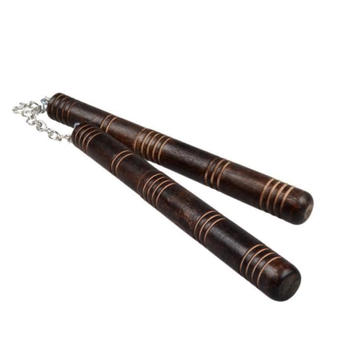 1pc pratique la sécurité en bois durable effectuer des nunchucks de PACK PRODUITS DE FITNESS - PACK PRODUITS MUSCULATION