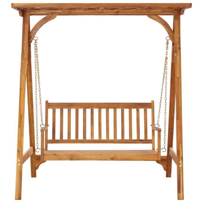 Balancelle de jardin avec treillis Bois d'acacia solide