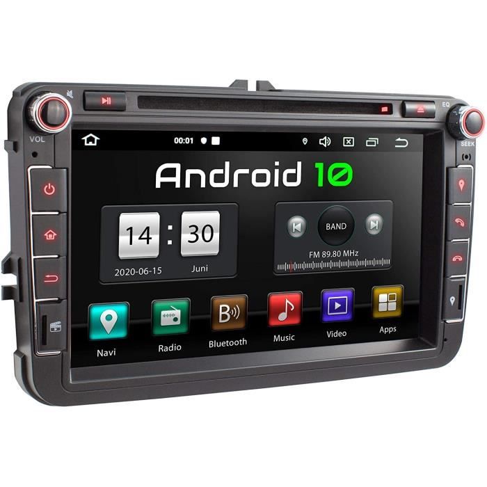 AUTORADIO XOMAX XM-11GA Autoradio avec Android 10 approprié pour VW Seat Skoda, 4Core, 2GB RAM, 32GB ROM I Navigation G99